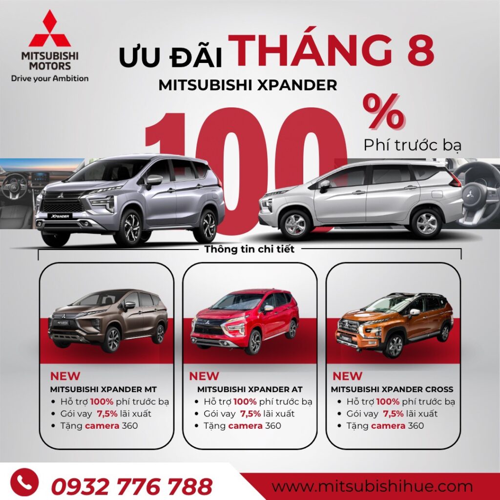 Ưu đãi tháng 08 Mitsubishi